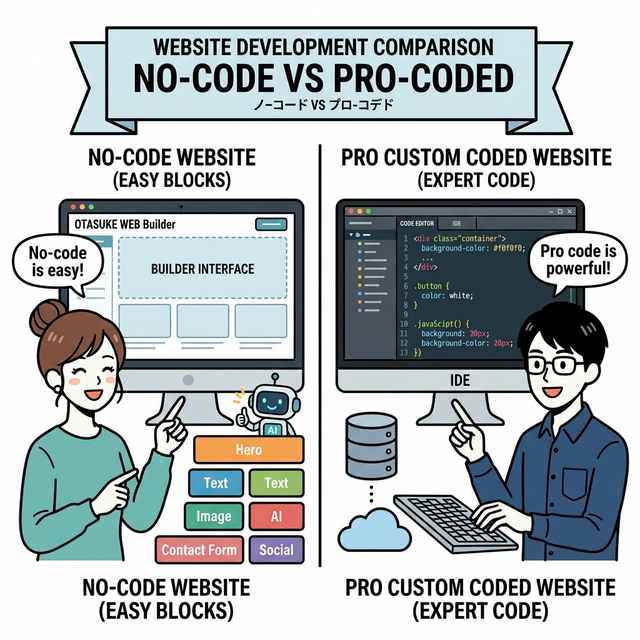 ノーコードとプロ制作、どちらを選ぶべき？